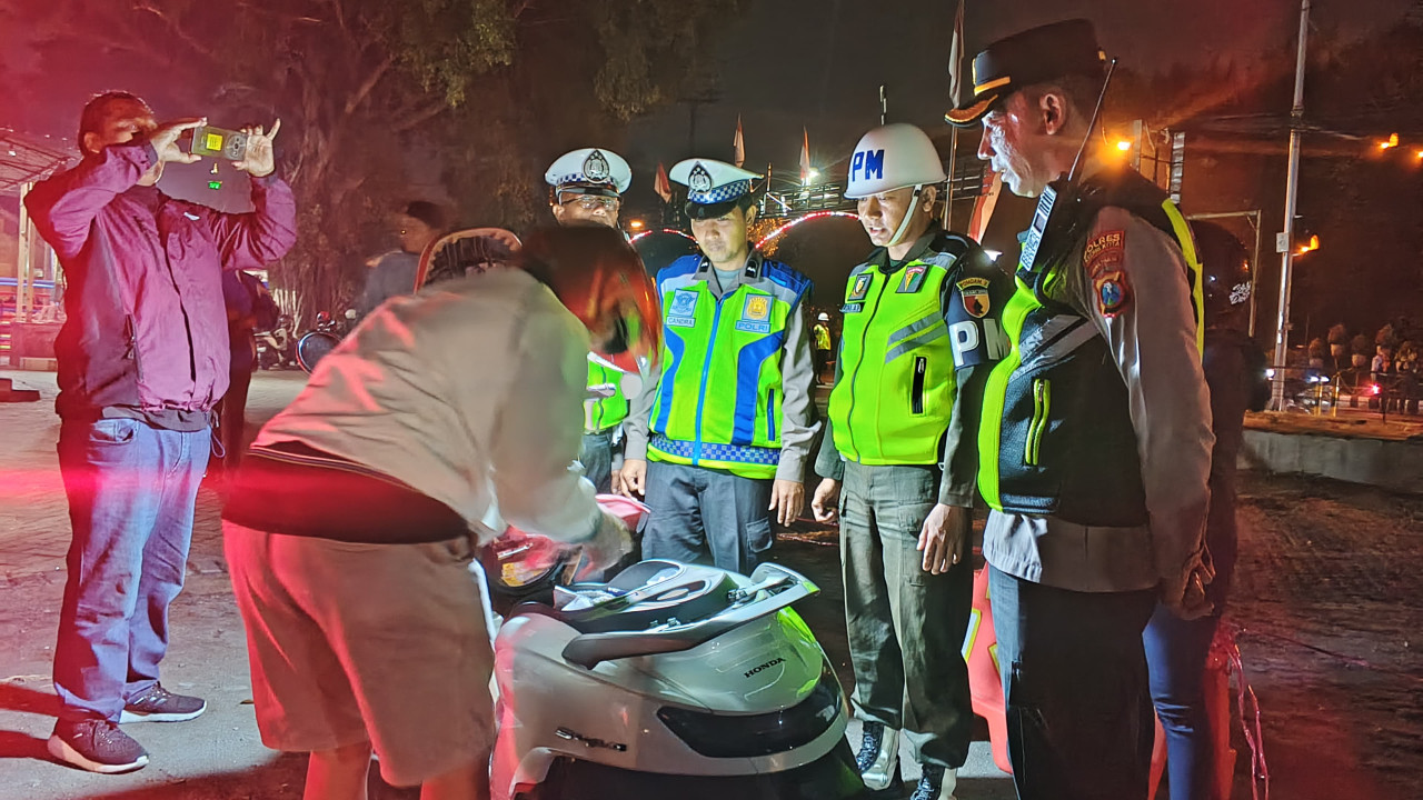 Razia gabungan Polres Kediri Kota. (Foto: Polres Kediri Kota/jatimnow.com)