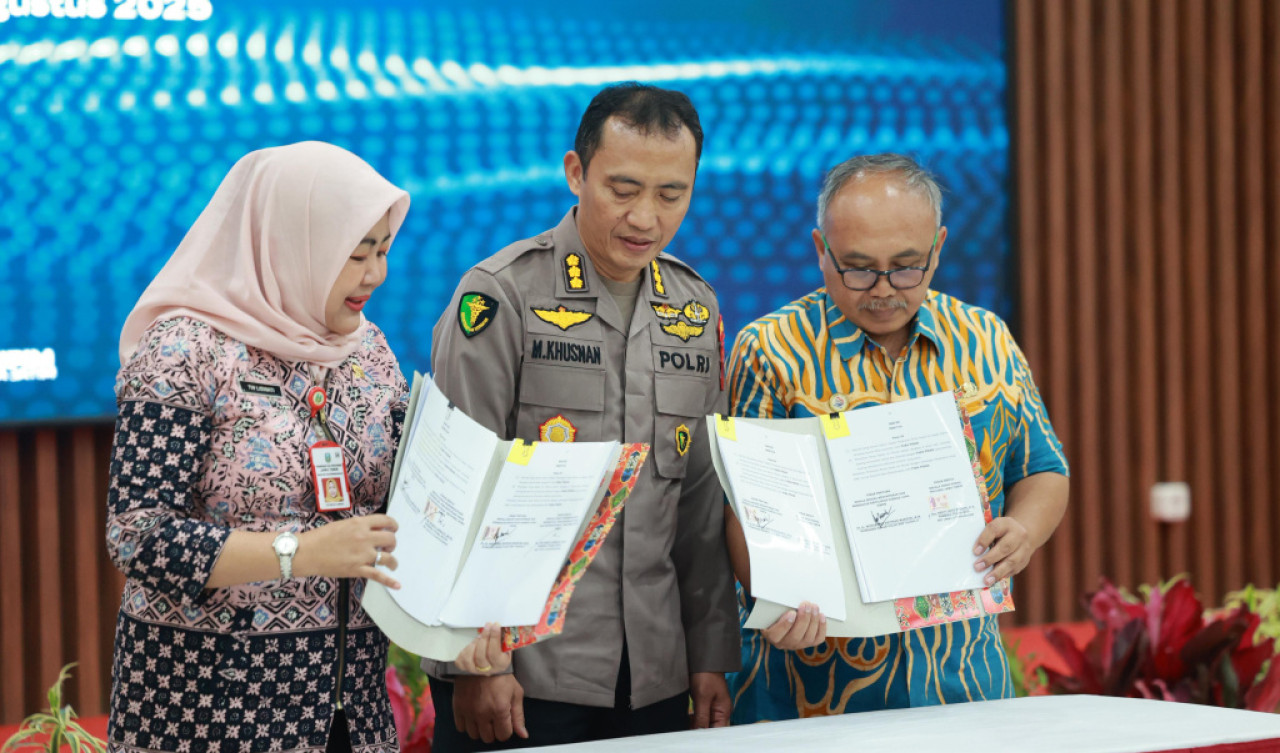 Peresmian Instalasi Pusat Pelayanan Terpadu (PPT) di Rumah Sakit Bhayangkara H.S. Samsoeri Mertojoso Surabaya pada Jumat (22/8/2025). (Foto/jatimnow.com)
