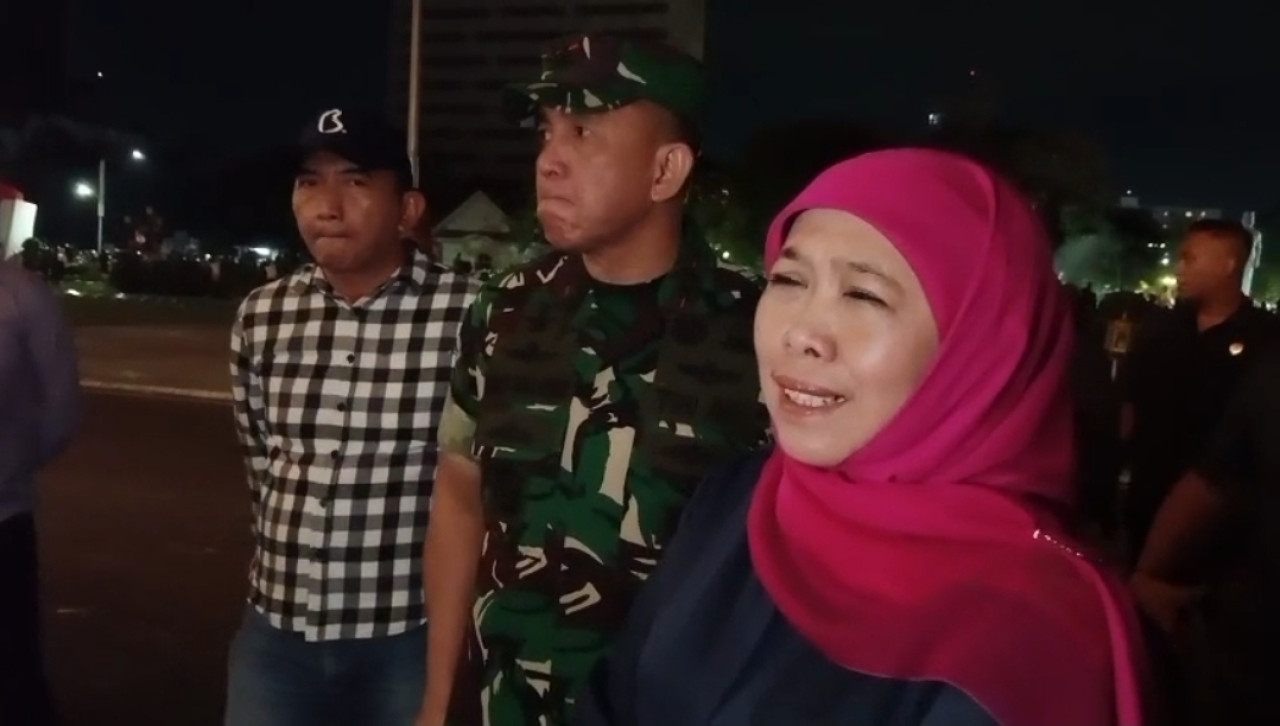 Gubernur Jatim Khofifah berdama Pangdam V Brawijaya Majend TNI Rudi (foto: Ni'am Kurniawan/jatimnow.com)
