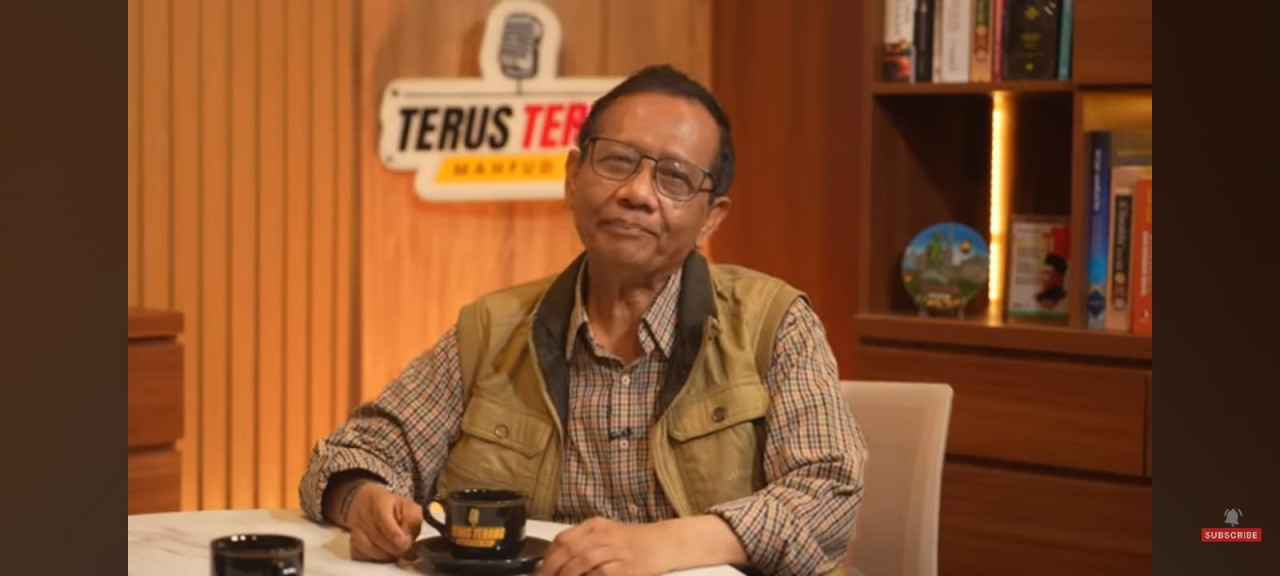 Foto: Tangkapan layar Mahfud MD dalam siniarnya (jatimnow.com)