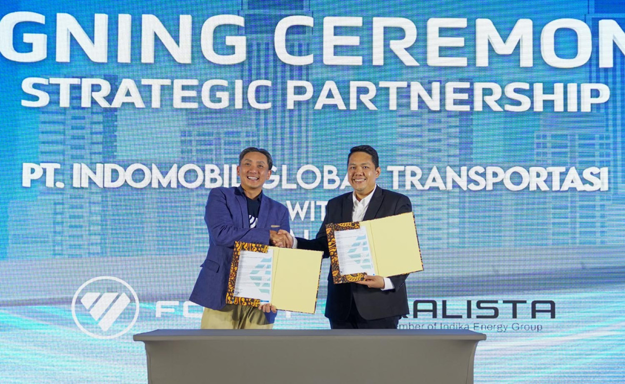 Foton Indonesia juga secara resmi melakukan penandatanganan kerjasama strategis (Strategic Partnership Signing Ceremony) dengan KALISTA. (Foto/jatimnow.com)