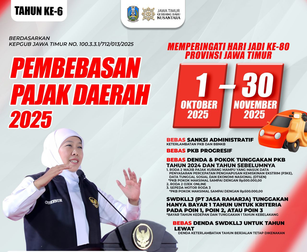 Program pembebasan pajak Pemprov Jatim (foto: Humas Pemprov Jatim for jatimnow.com)