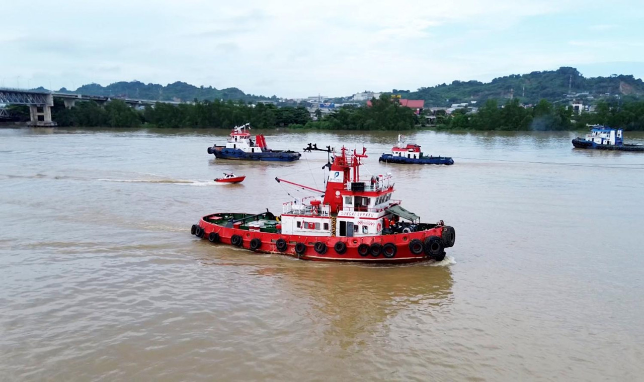 Pelindo Marine Jamin Aman Pengolongan Kapal di Sungai Mahakam