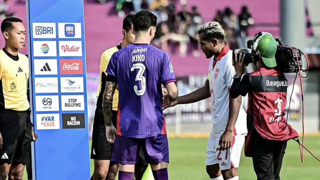 Kiko saat menjadi kapten Persik Kediri dalam laga lawan Malut United. (Foto: Instagram Kiko/jatimnow.com)