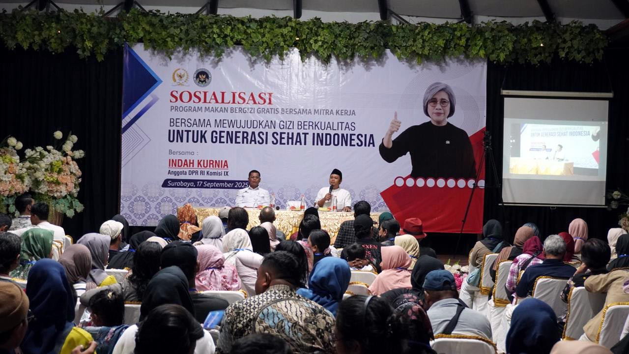 Program Makan Bergizi Gratis (MBG) di Surabaya, pada Rabu (17/9). (Foto: BGN for JatimNow.com)
