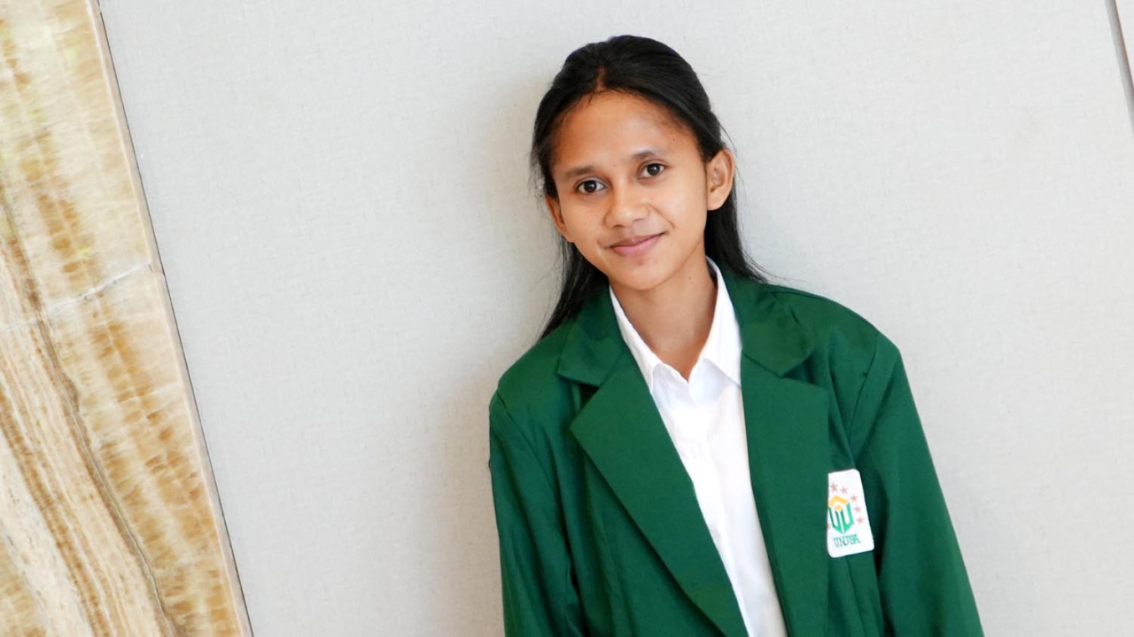 Maria Goreti Laura Saina, mahasiswa baru Unusa. (Foto: Humas Unusa)