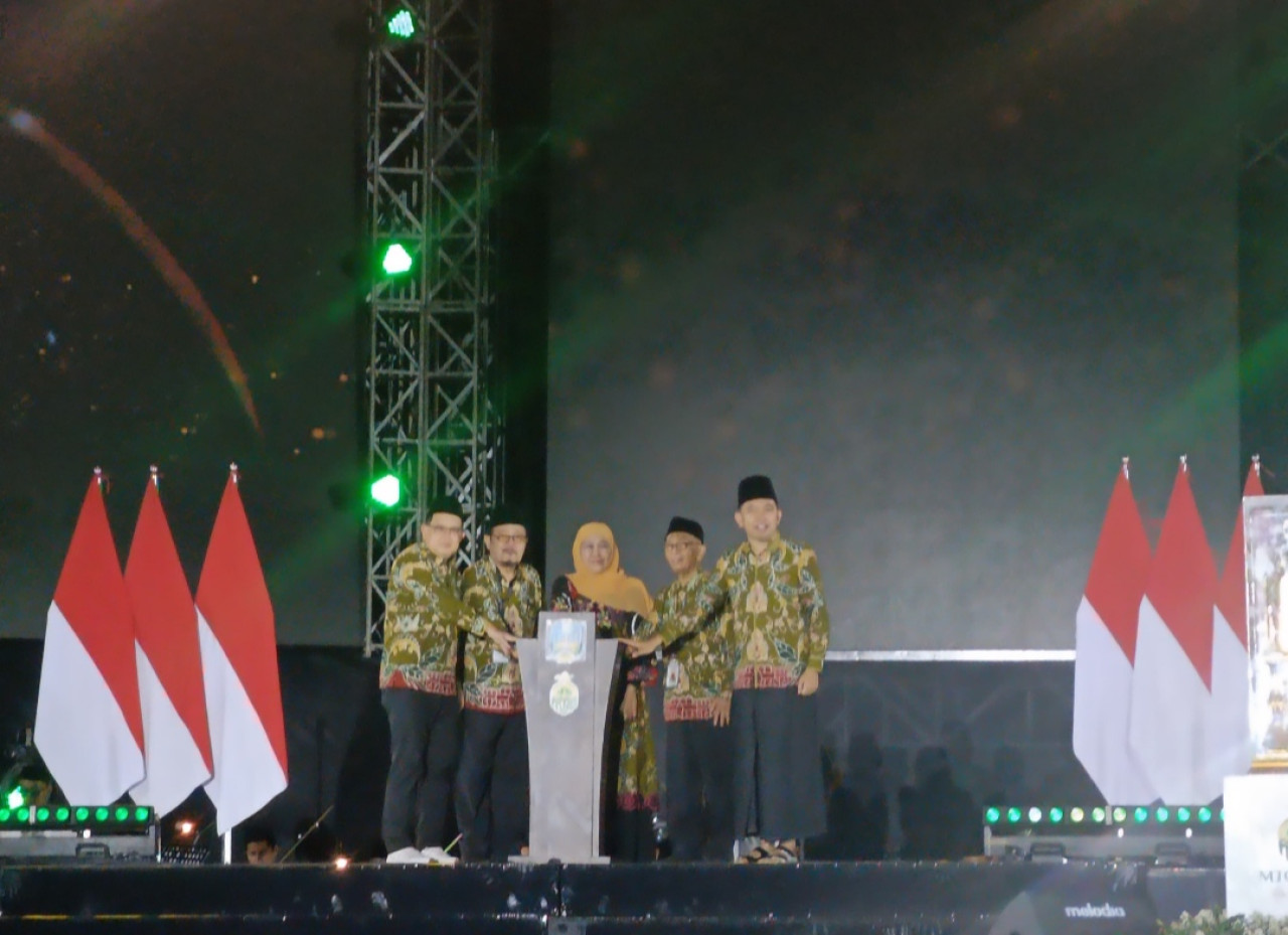 Pertunjukan spektakuler di pembukaan MTQ XXXI di Jember. (Foto: Sugianto/jatimnow.com)
