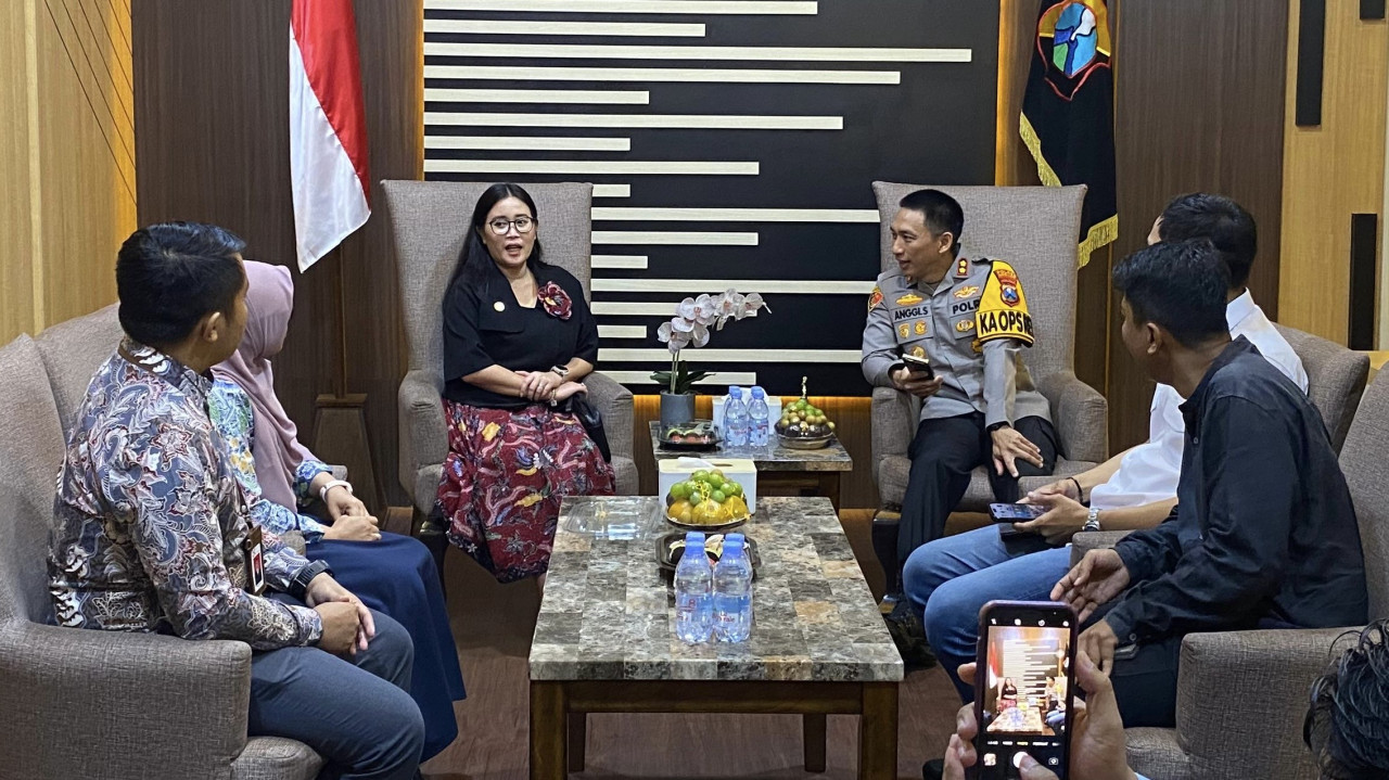 Pertemuan OJK dan Polres Kediri Kota. (Foto: Humas Polres Kediri Kota/jatimnow.com)