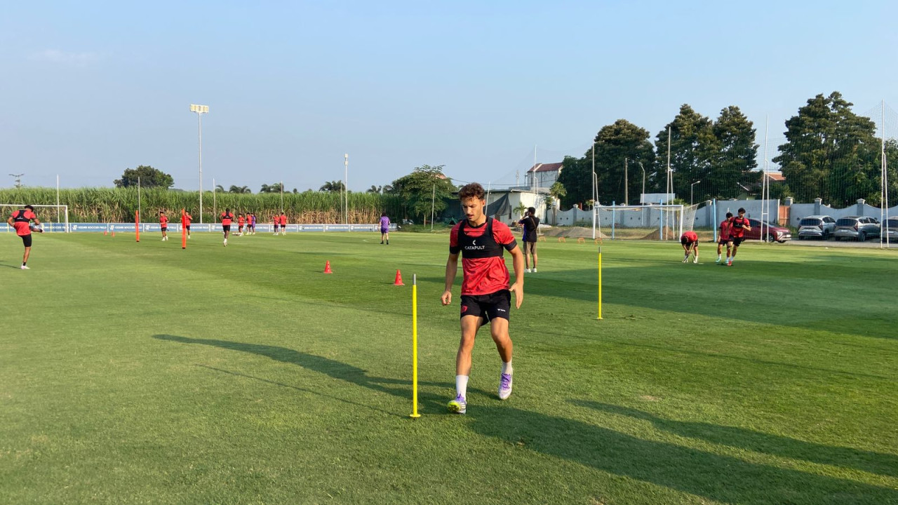 Persik Kediri dalam latihan di KSF. (Foto: Yanuar Dedy/jatimnow.com)