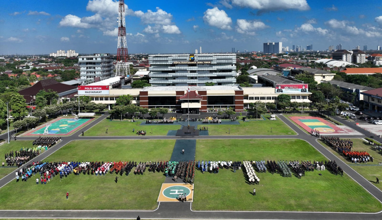 Apel dan doa bersama di Polda Jatim. (Foto: Polda Jatim/jatimnow.com)