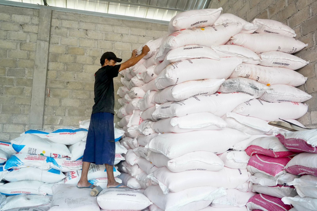 Penjualan pupuk subsidi di Kediri. (Foto: Pemkab Kediri/jatimnow.com)