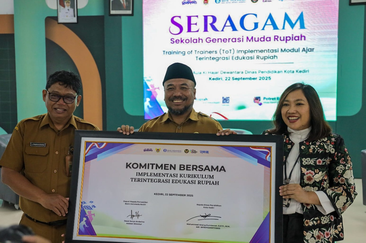 Dindik dan BI Kediri Dorong Literasi Rupiah Siswa lewat ToT dan Lomba SERAGAM