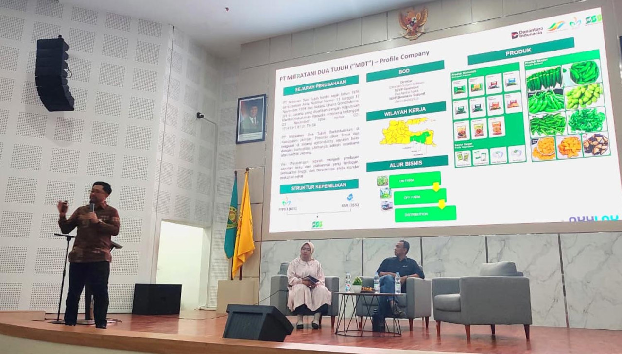 Talk Show bertajuk “Mengembangkan Minat Generasi Muda dalam Pertanian Melalui Agroinovasi Guna Mendukung Pertanian Berkelanjutan” di Gedung Soedjawo, Kampus UNEJ Tegalboto. (Foto/JatimNow.com)