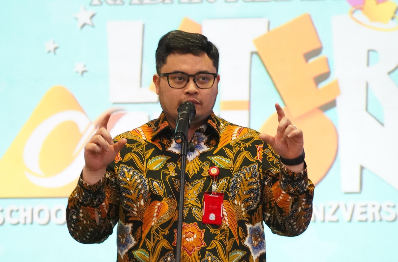 Mas Dhito saat menghadiri acara School Contest di Kediri. (Foto: Pemkab Kediri/jatimnow.com)