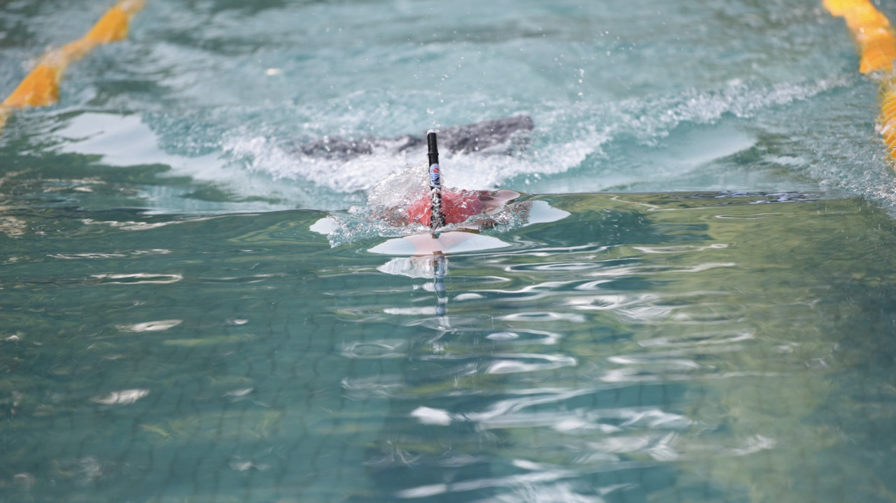 Finswimming Walikota Cup I, Kejuaraan Provinsi Antar Pelajar se-Jawa Timur, yang berlangsung di Kolam Renang Tirtayasa Park, Kota Kediri. (Foto: Pemkot Kediri/jatimnow.com)