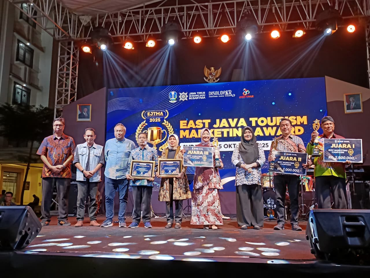 Foto: Jember meraih Juara III kategori Best Marketing Campaign dalam ajang EJTMA 2025 (Diskominfo/jatimnow.com)