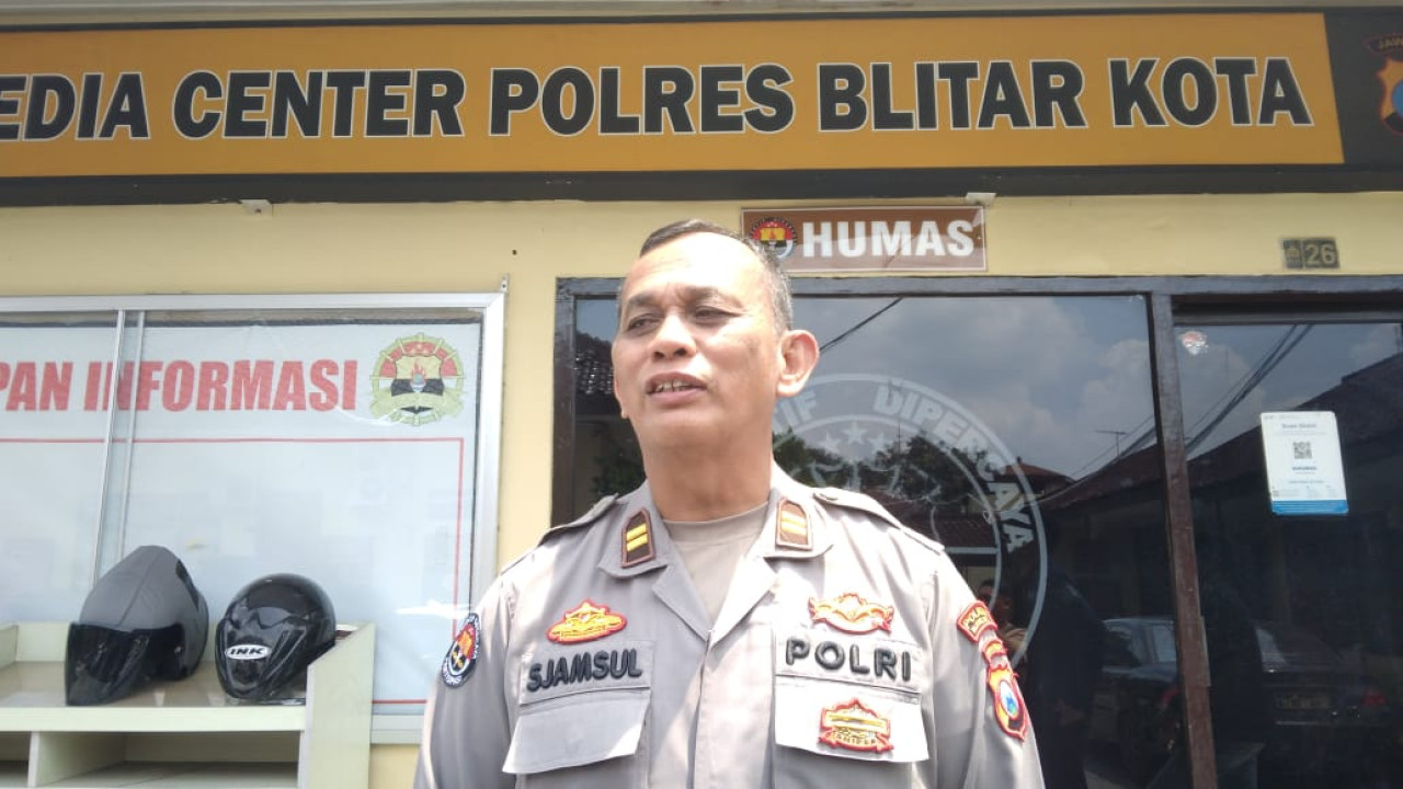 Foto: Kasi Humas Polres Blitar Kota, Iptu Samsul Anwar. (Bramanta/jatimnow.com)