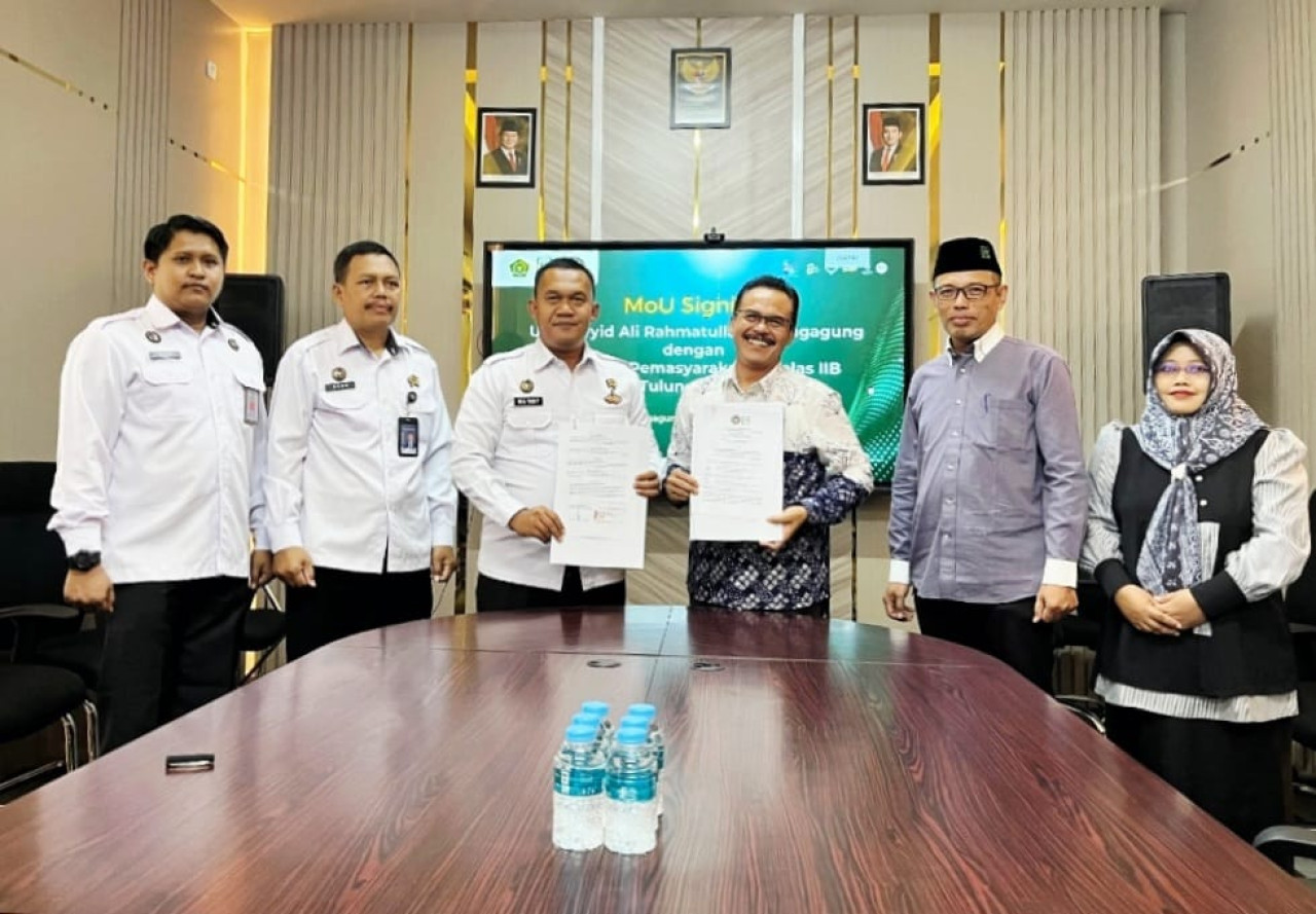 Foto: Penandatanganan MoU Lapas Tulungagung denga  UIN SATU. (Lapas Tulungagung/jatimnow.com)