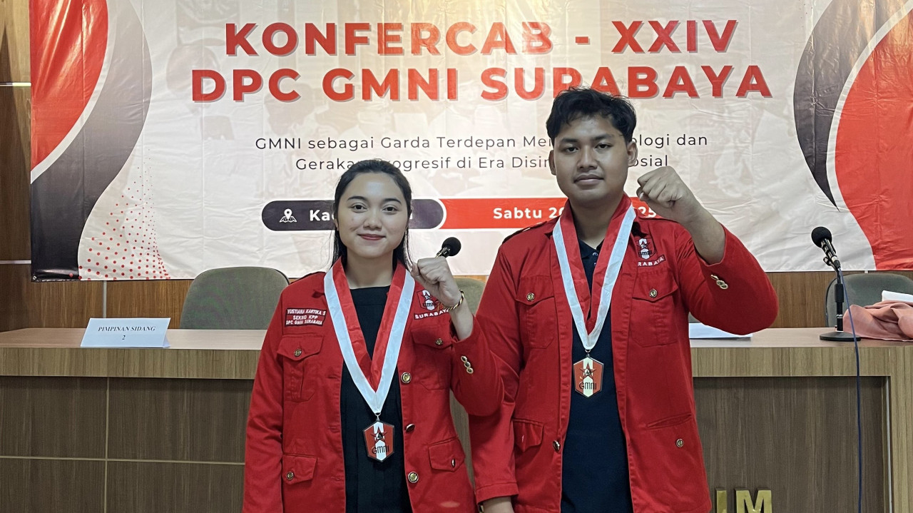 Ketua dan Sekretaris GMNI Surabaya Raya. (dok. GMNI)