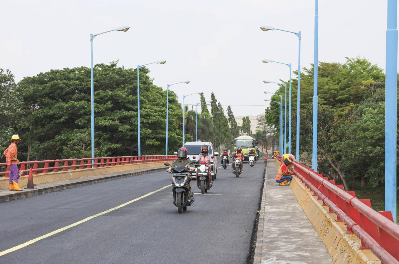 Pembukaan Jembatan Semampir Kota Kediri. (Foto: Pemkot Kediri/jatimnow.com)