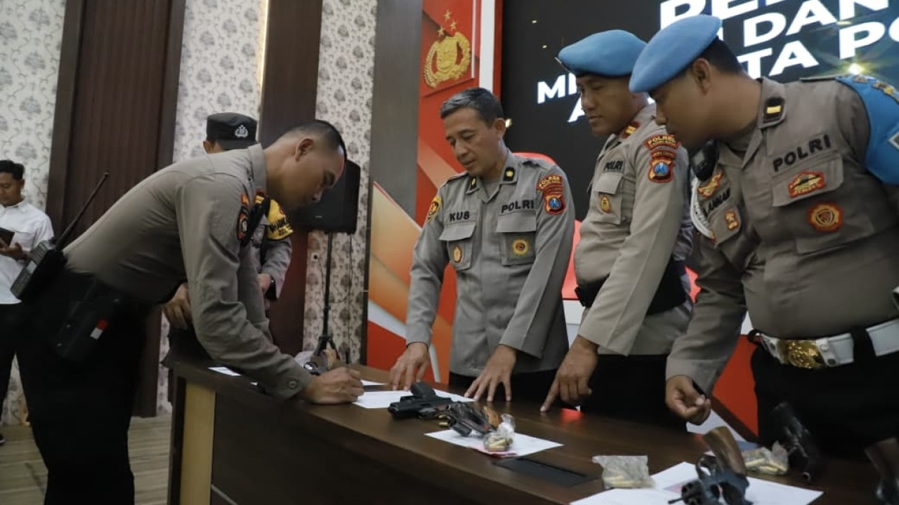 Polres Kediri Kota Perketat Pengawasan Senjata Api Dinas, Ingatkan Bijak Bermedsos