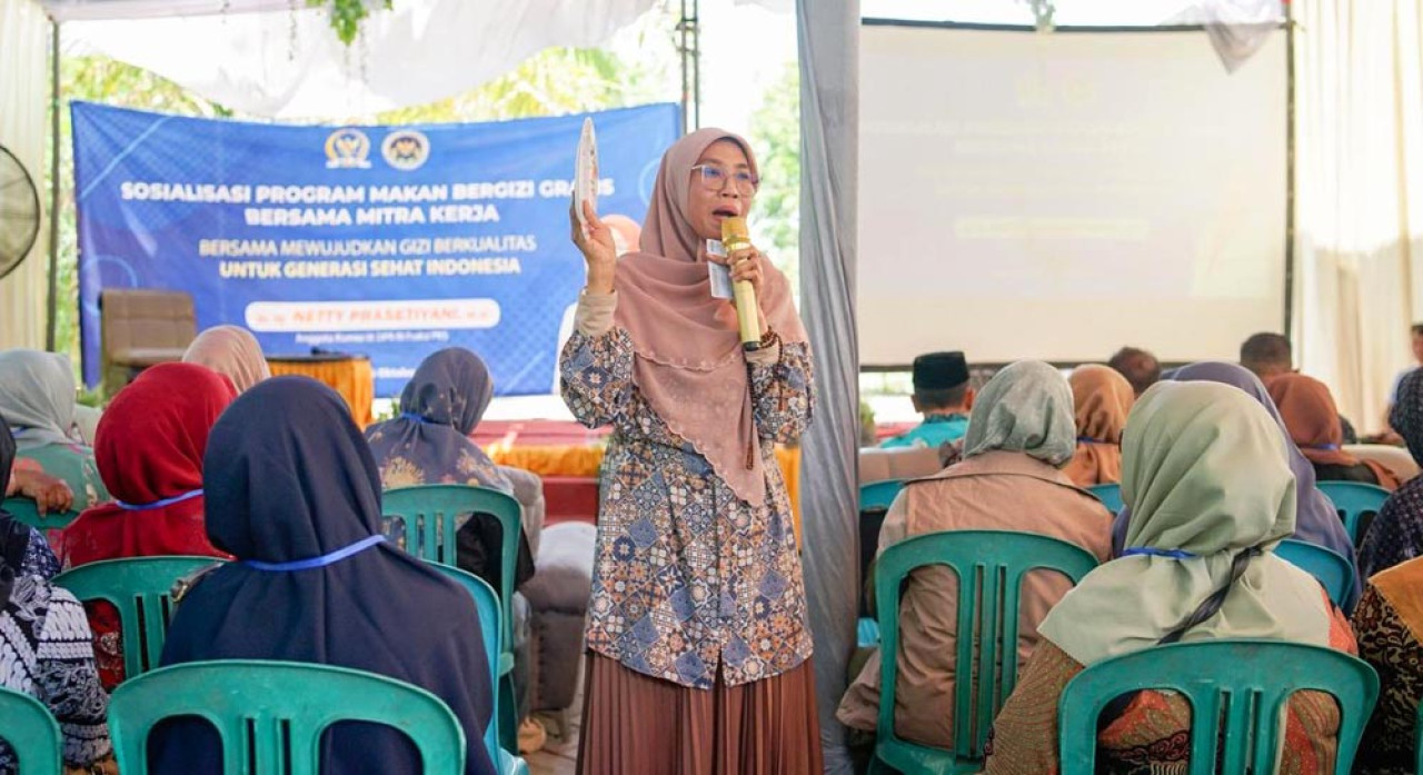 Sosialisasi MBG digelar di Aula Pondok Pesantren Baitul Quran, Sidoarjo. (Foto: BGN for jatimnow.com)