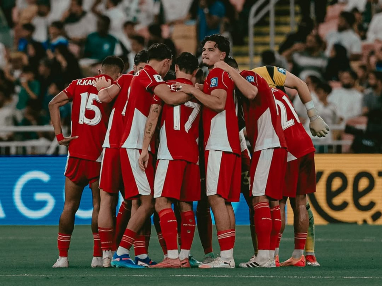 Foto: Timnas Indonesia saat bertanding melawan Arab Saudi. (Instagram/jatimnow.com)