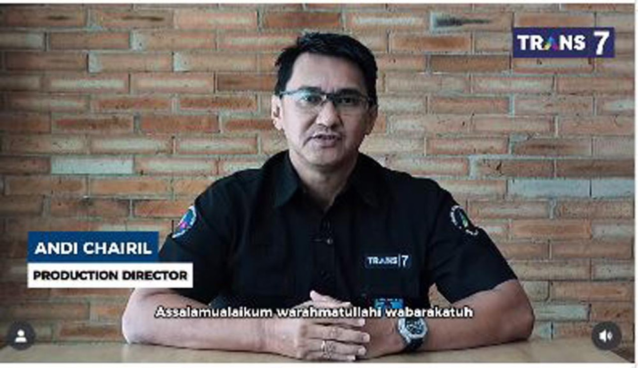 Direktur Produksi Trans7, Andi Chairil, menyampaikan permohonan maaf tersebut melalui keterangan tertulis dan video melalui Instagram @officialtrans7