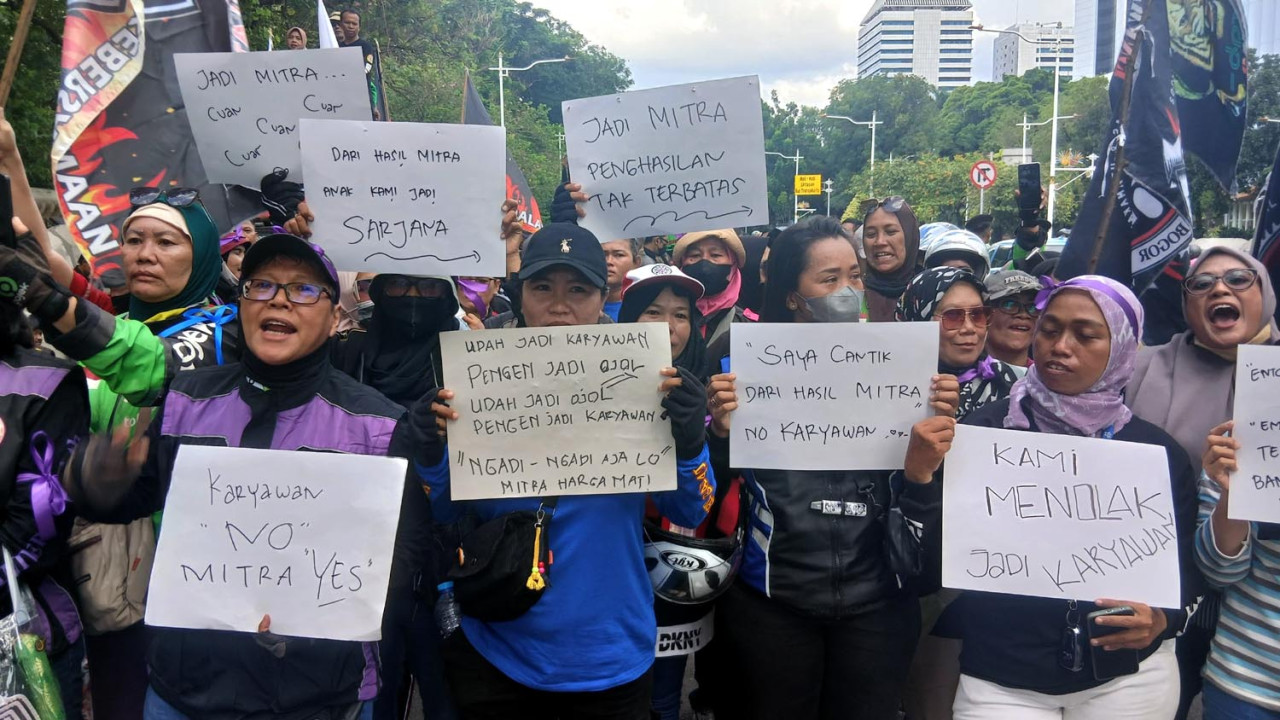 URC Bergerak, Inilah 4 Tuntutan yang Dibawa Ojol ke Istana