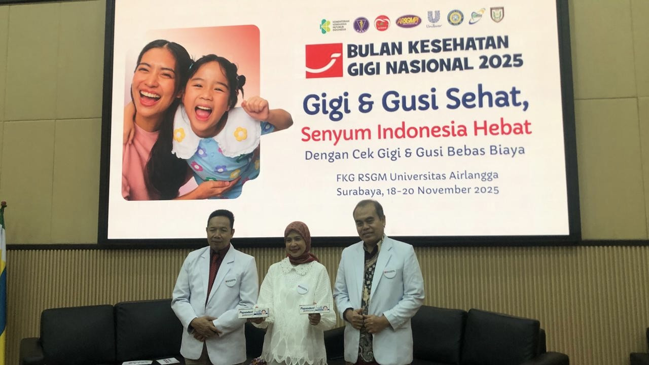 Acara Bulan Kesehatan Gigi Nasional (BKGN) 2025 di Surabaya. (Foto: Fatkur Rizki/jatimnow.com)