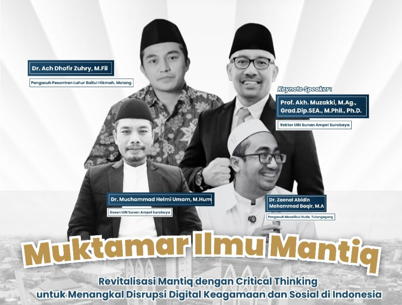 Poster kegiatan Muktamar Nasional Ilmu Mantiq, Fakultas Ushuluddin dan Filsafat, Prodi Akidah Filsafat Islam, UINSA. (Foto: UINSA for jatimnow.com)
