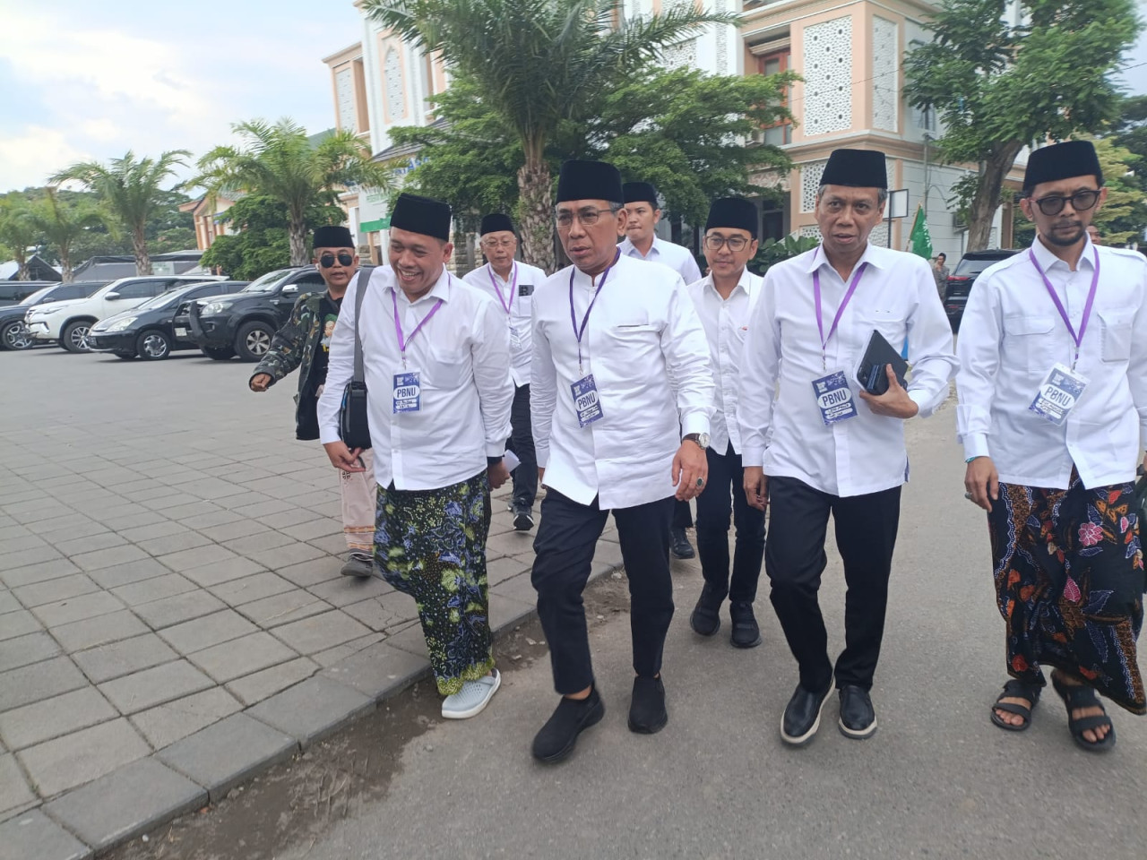 Foto: Ketua Umum PBNU KH Yahya Cholil Staquf saat hadir dalam Musyawarah Kubro di Ponpes Lirboyo Kediri. (Bramanta/jatimnow.com)