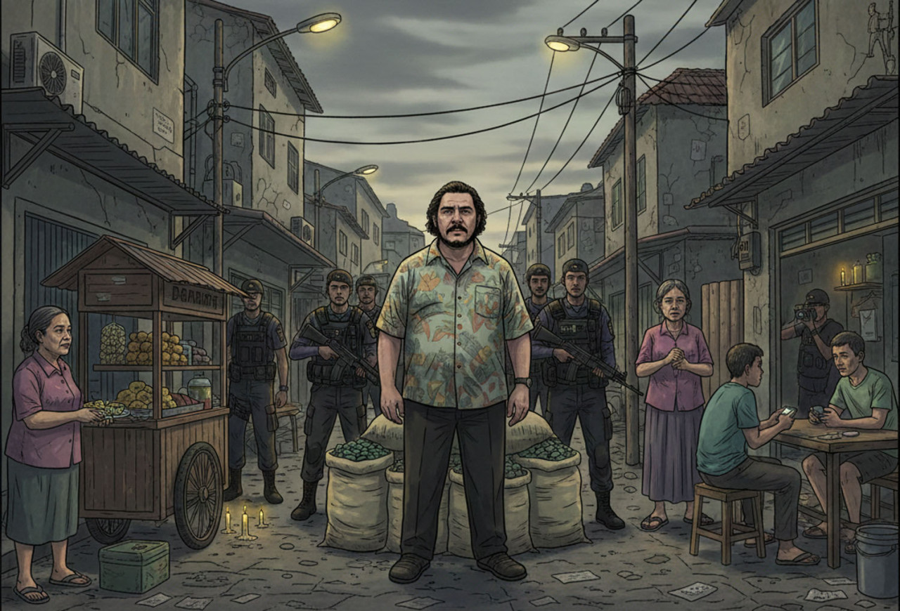 Kawasan Jalan Kunti menjadi sorotan tajam karena kuatnya solidaritas negatif masyarakat dalam melindungi peredaran narkoba. (Foto: Ilustrasi/Gemini Generated Image)