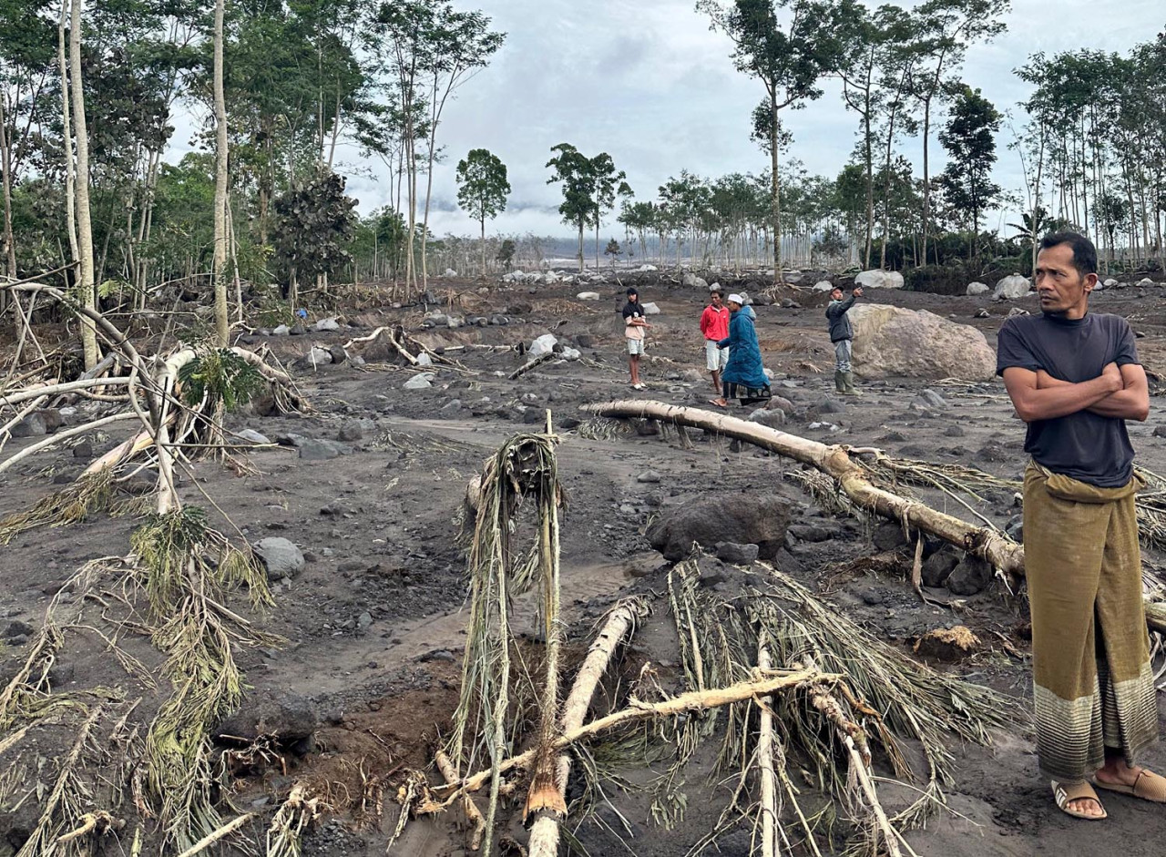 Jejak erupsi Gunung Semeru di Jawa Timur (dok.jatimnow.com)