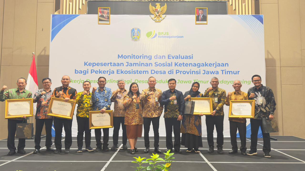 BPJS Ketenagakerjaan menggelar Monitoring dan Evaluasi Kepesertaan Jaminan Sosial Ketenagakerjaan yang digelar di Malang, Rabu (17/12/2025). (Foto/jatimnow.com)