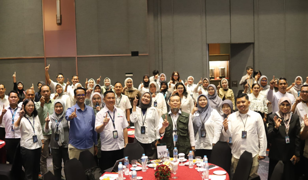 Gathering Mitra Pembayaran Porsi Haji dan Wisata Religi di Hotel Harris Gubeng, Rabu (3/11/2025). (Foto: Pegadaian/jatimnow.com)