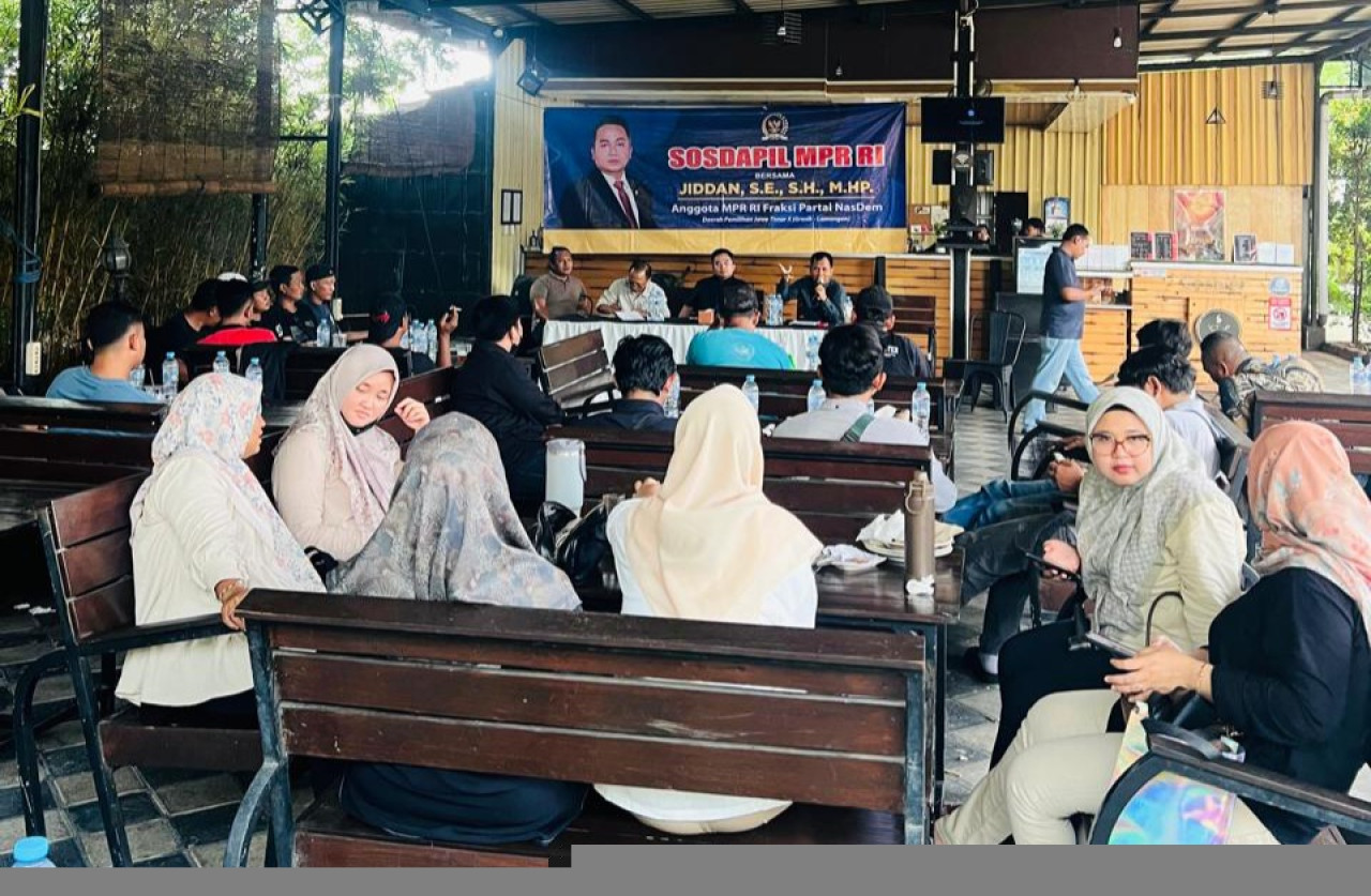 Sosialisasi empat pilar MPR RI di Lamongan dan Gresik. (Foto: Adyad Ammy Iffansah/jatimnow.com).