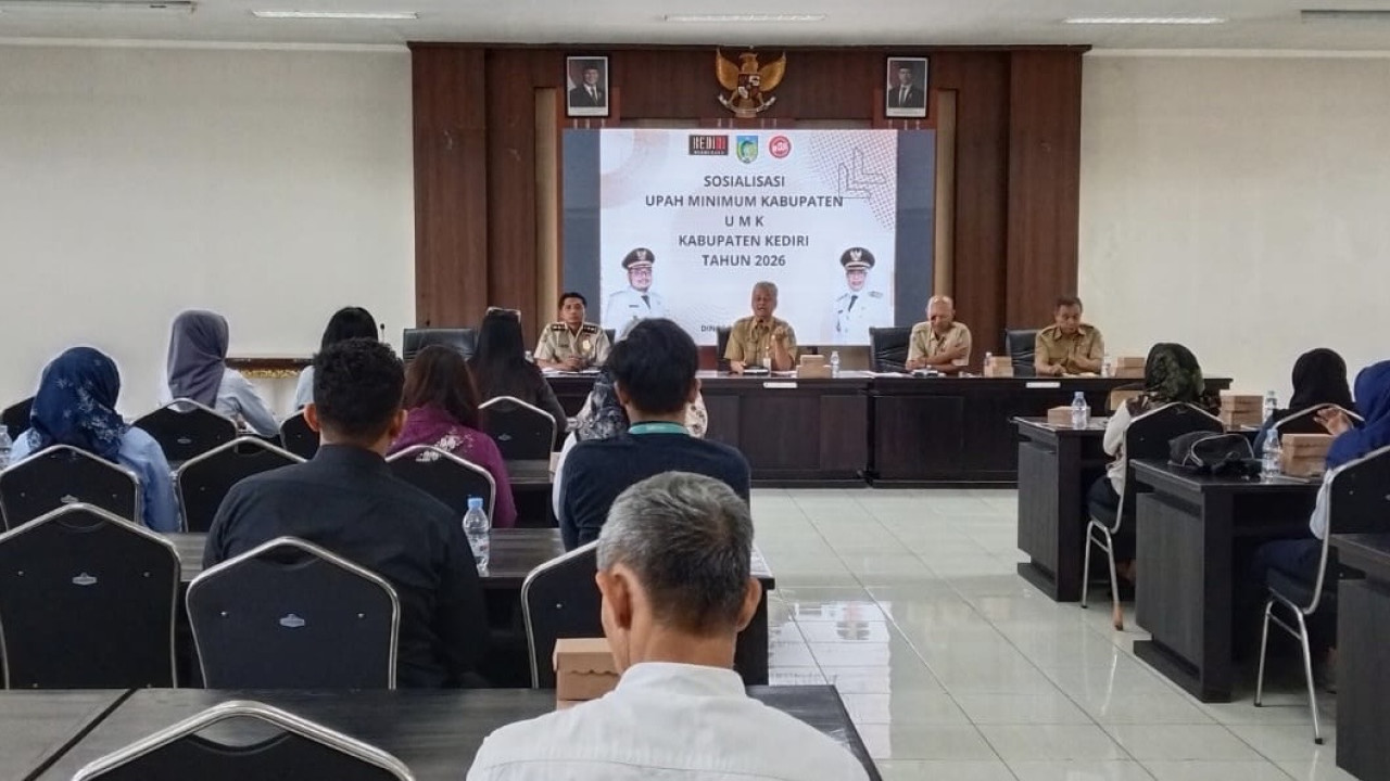 Disnaker Kediri Sosialisasi UMK Baru, Perusahaan Wajib Terapkan Mulai 1 Januari