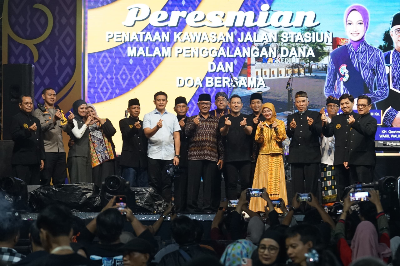 Peresmian kawasan jalan Stasiun Kediri. (Foto: Pemkot Kediri/jatimnow.com)