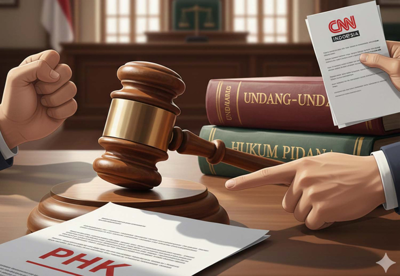 Mahkamah Agung menolak kasasi CNN Indonesia. Manajemen wajib membayar Rp494,6 juta kepada pekerja terkait pemotongan upah sepihak. (Foto: Ilustrasi/Gemini)