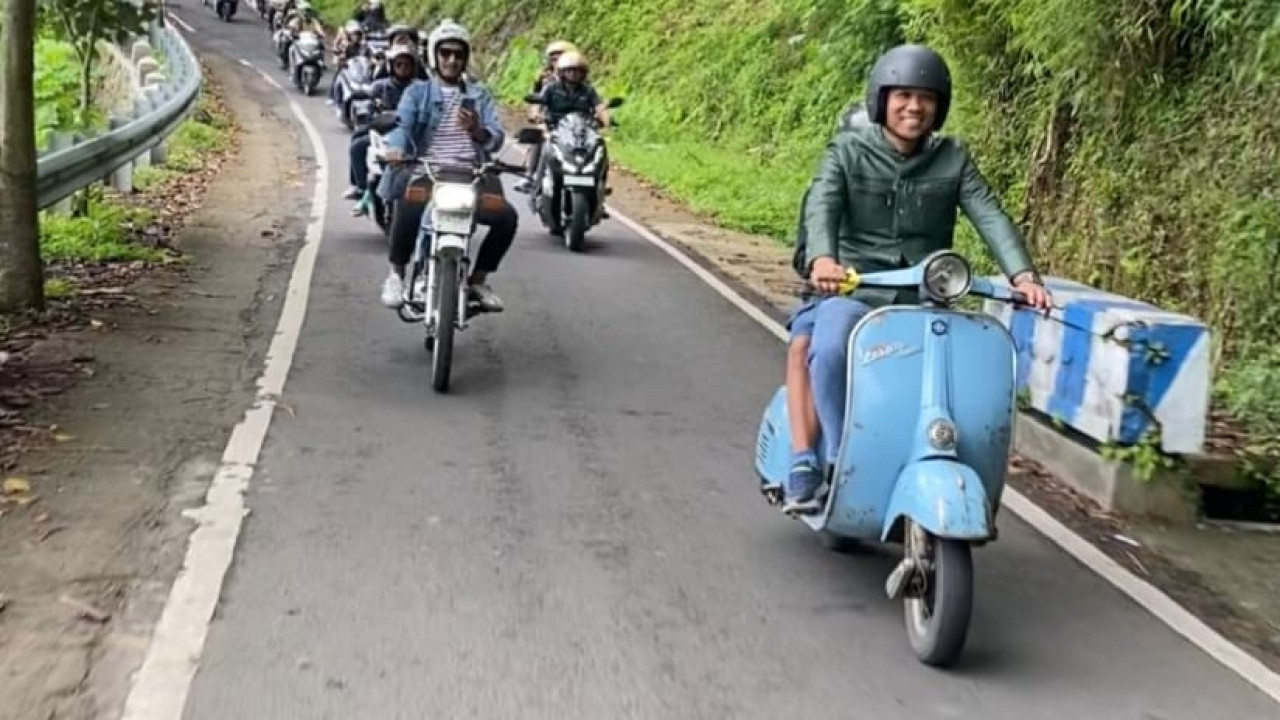 Foto: Ketua PW IKA PMMI Jatim, Thoriqul Haq saat mengikuti sunmori di Ponorogo. (IKA PMII/jatimnow.com)