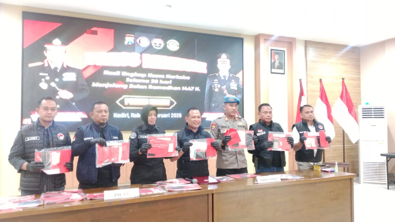 Polres Kediri Tangkap 26 Budak Narkoba dalam Operasi Selama 20 Hari