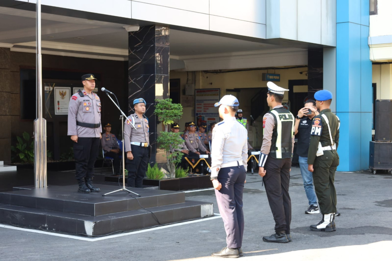 Foto: Apel kesiapan pelaksanaan operasi Semeru di Tulungagung. (Humas Polres Tulungagung/jatimnow.com)