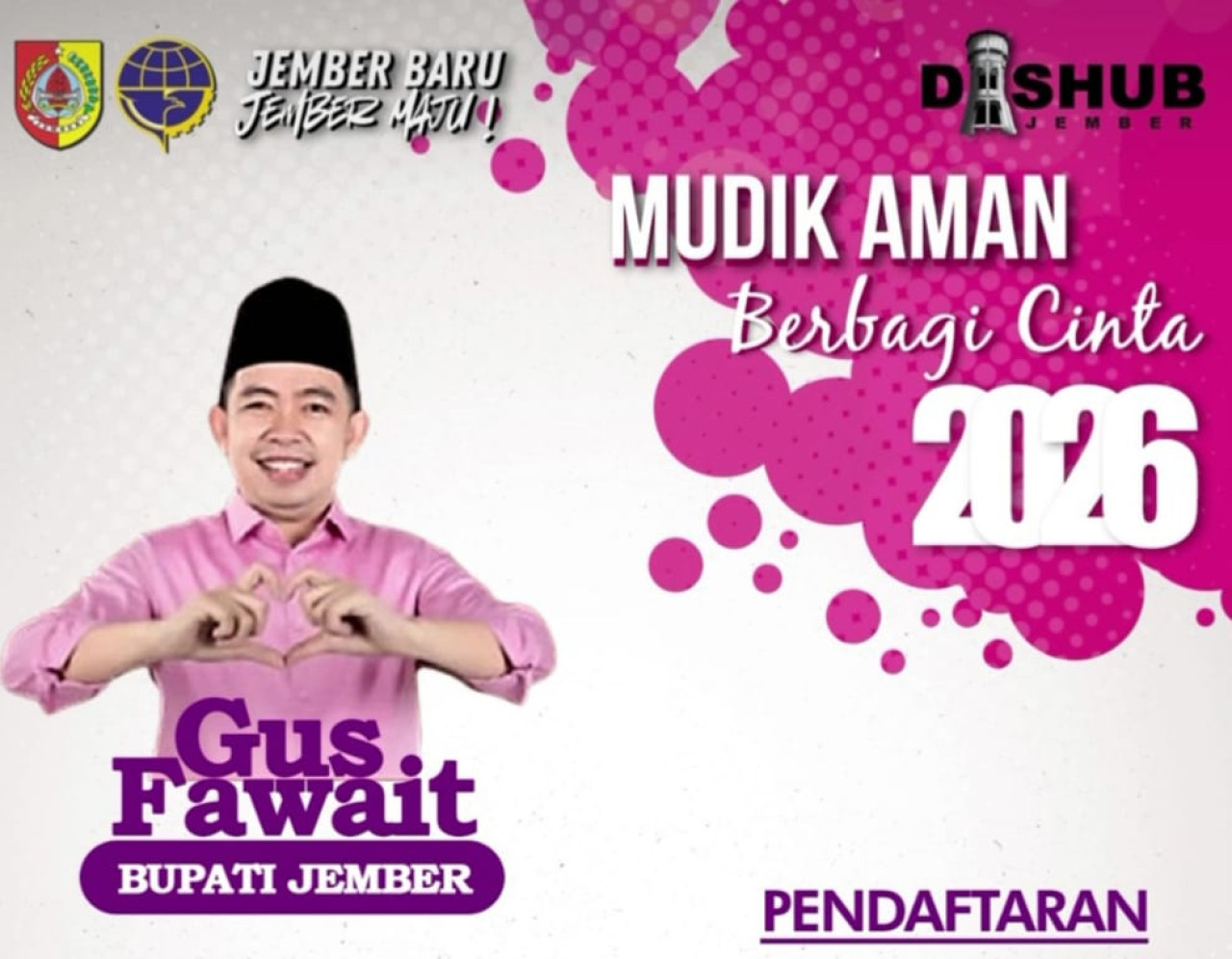 Foto: Pengumuman mudik gratis bersama Pemkab Jember (Dishub/jatimnow.com)