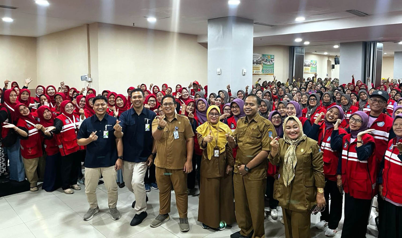 BPJS Ketenagakerjaan Kantor Cabang Surabaya Karimunjawa menggelar kegiatan sosialisasi manfaat program serta peluang keagenan Perisai bagi KSH Kecamatan Bubutan Surabaya. (Foto/jatimnow.com)