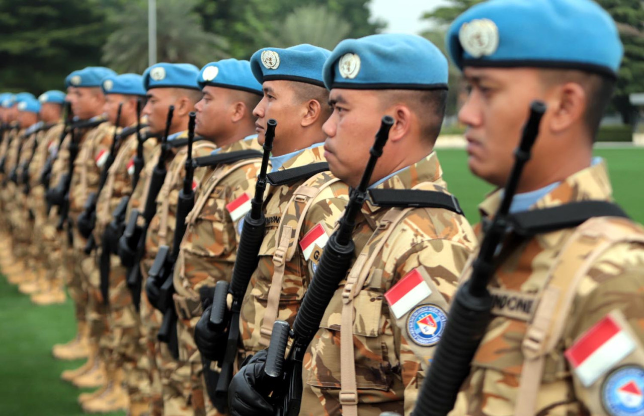 Kepulangan unsur Satkor Koarmada II ini disambut lewat upacara militer di Lapangan Prima Mabes TNI, Cilangkap, Jakarta Timur, Kamis (5/2). (Foto: Dispen Koarmada II/jatimnow.com)