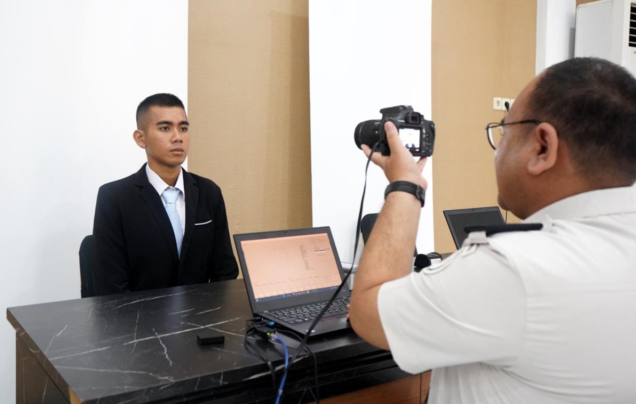 Layanan ini diuji coba langsung kepada 94 Taruna Akademi Angkatan Laut (AAL) di Surabaya. (Foto/jatimnow.com)