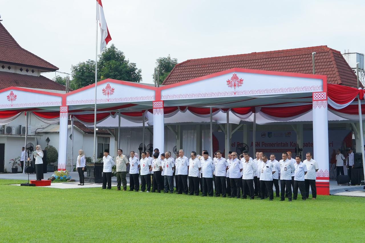 Apel Besar ASN Pemkab Kediri Jadi Momen Kebangkitan dan Refleksi Hari Jadi ke-1222