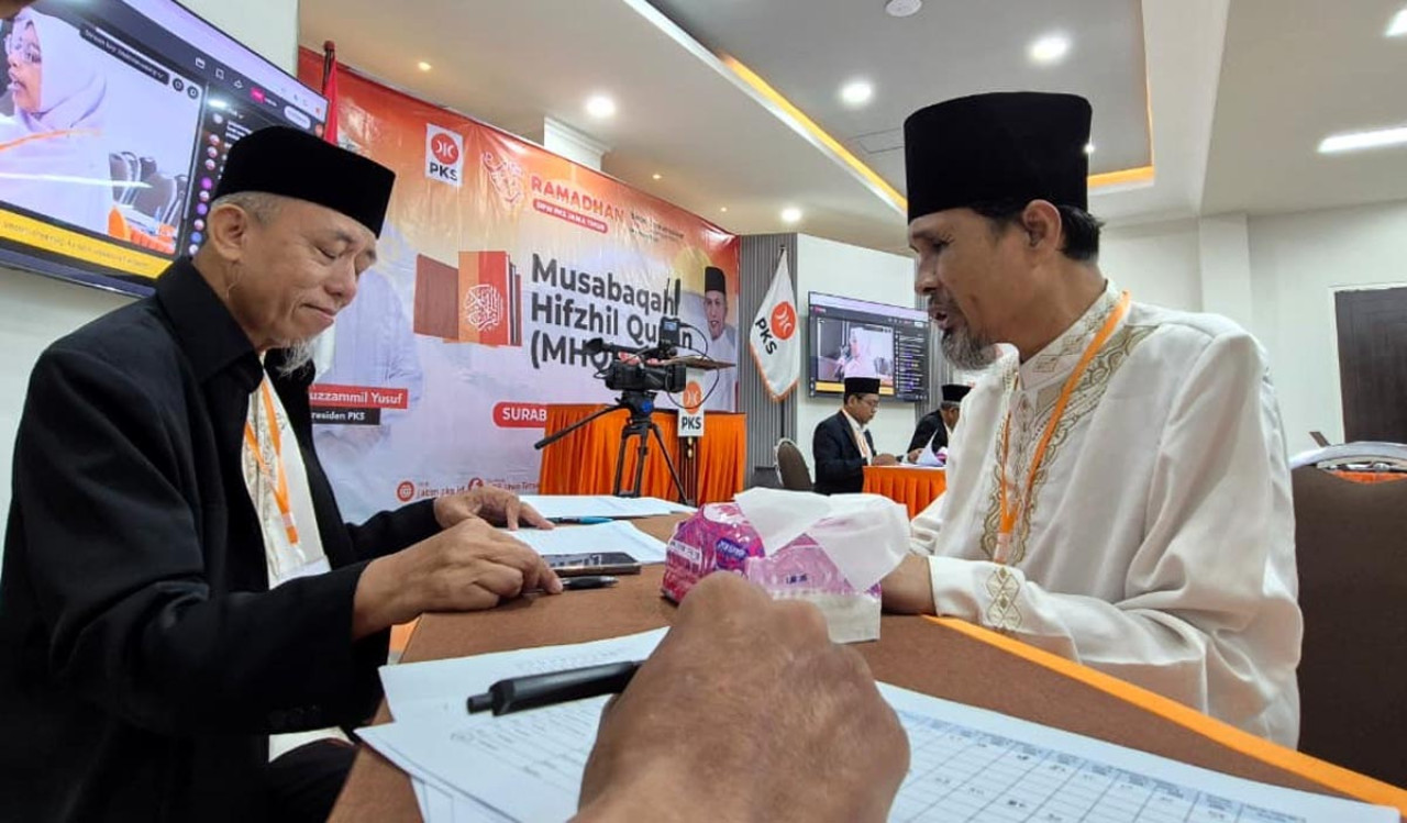 Harianto, tunanetra penghafal 11 juz, warnai seleksi MHQ PKS Jatim yang diikuti peserta dari 38 kabupaten/kota se-Jawa Timur. (Foto: Humas PKS/jatimnow.com)