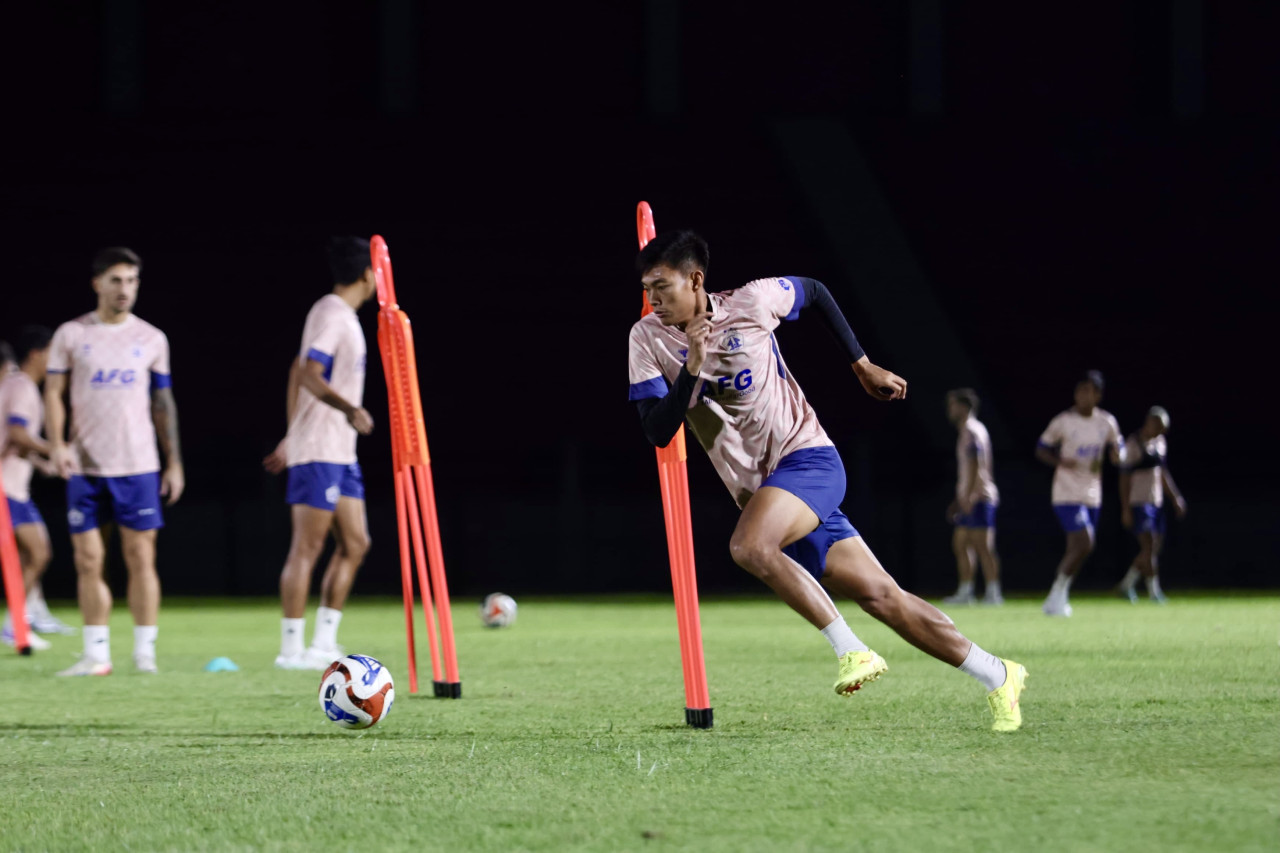Para pemain Persik Kediri berlatih di Stadion Brawijaya. (Foto: Persik Kediri/jatimnow.com)